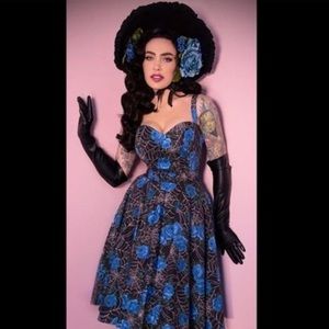 RESERVED FOR ECLIPSEDMIND_54 Vixen by Micheline Pitt blue roses spiderweb